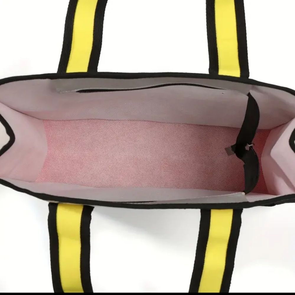 NEW Cartoon Anime Design Tote Bag, Contrast Binding Canvas Handbag - Picture 3 of 5